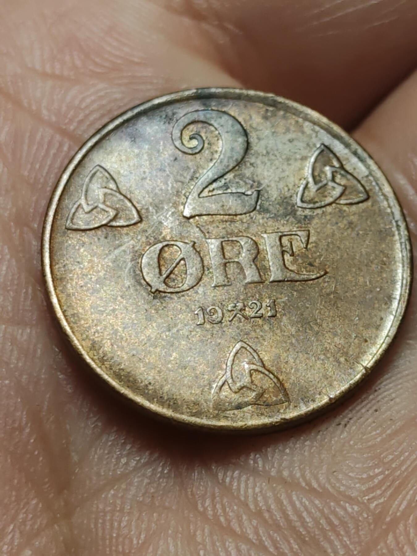 2026年第四十三场(总第二百一十二场）外国好品散币场(免佣金) 挪威🇳🇴1921年2欧尔(哈康七世第二版)