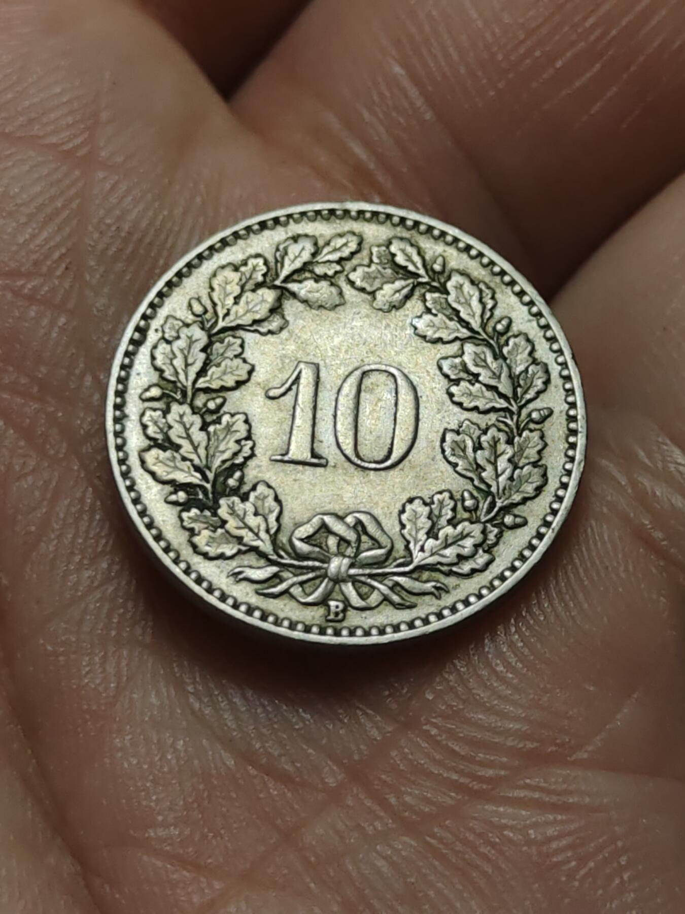 2026年第四十三场(总第二百一十二场）外国好品散币场(免佣金) 瑞士🇨🇭1953年10拉彭(第二版，B标伯尔尼造)