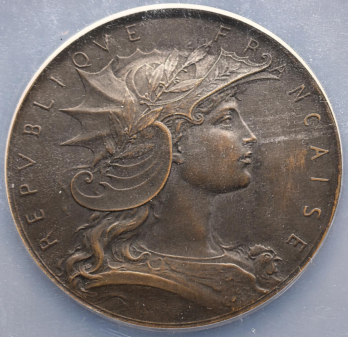 凡希社世界钱币微拍第三百二十二期 十九世纪法国军事射击竞赛纪念大铜章NGC-MS62