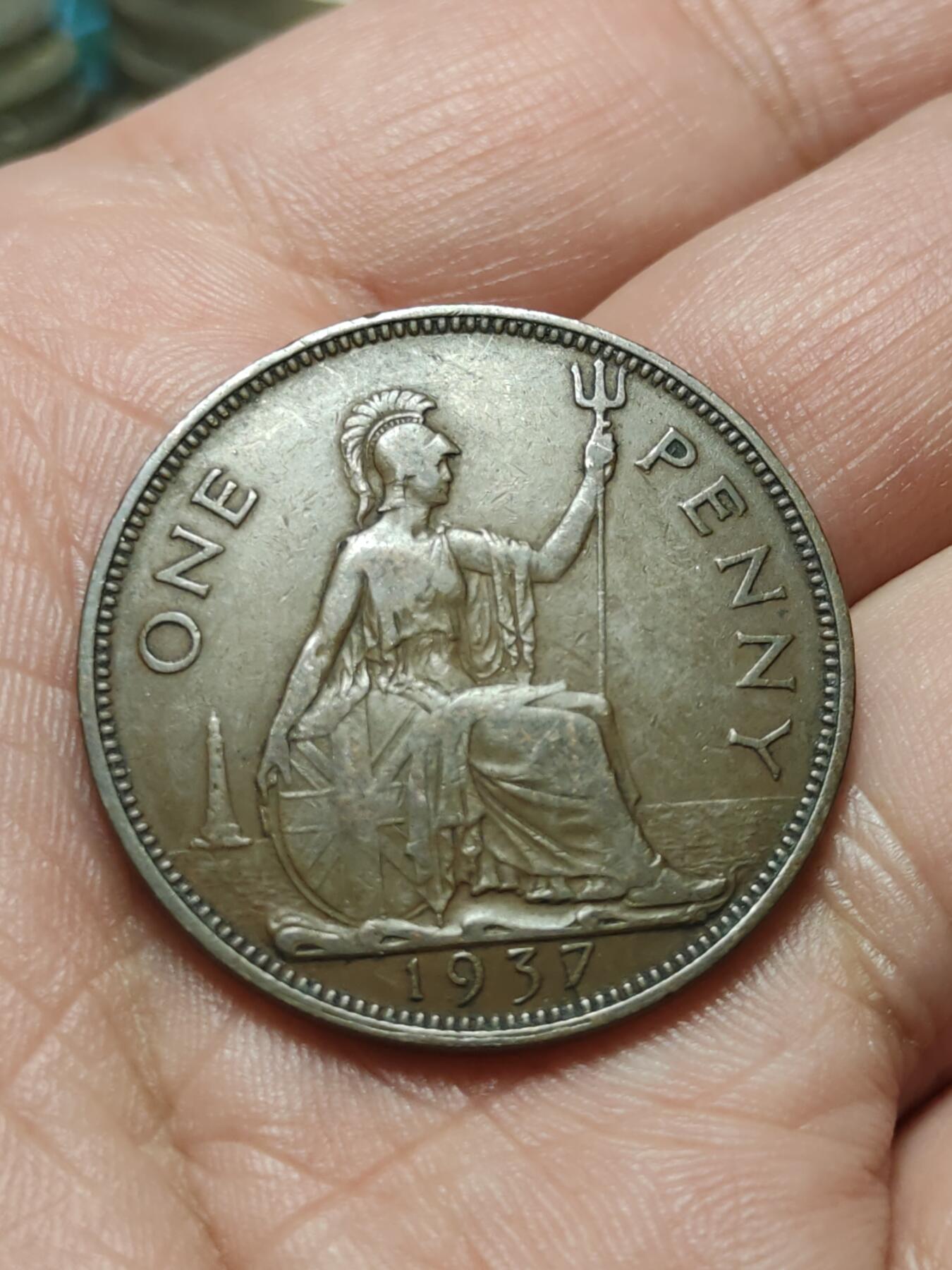 2026年第四十三场(总第二百一十二场）外国好品散币场(免佣金) 英国🇬🇧1937年1便士(乔治六世加冕年，第一版首发年)