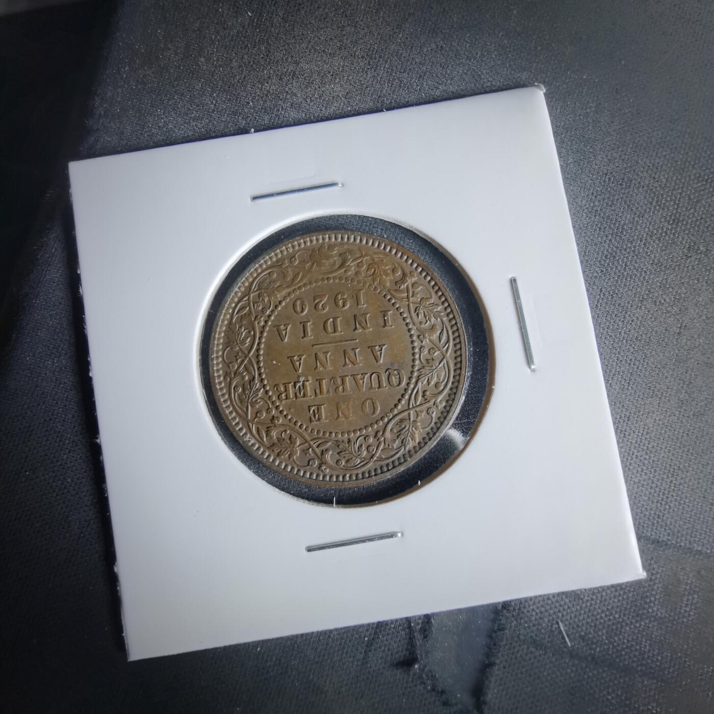 沼泽如烟--第1049场 英属印度1920年四分之一安娜