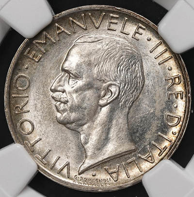 修遠堂世界钱币第111期 - NGC MS63  1930年意大利5里拉银币