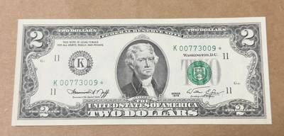 【礼羽收藏】🌏世界钱币拍卖第132期 - 76年2美元补号全新unc品相