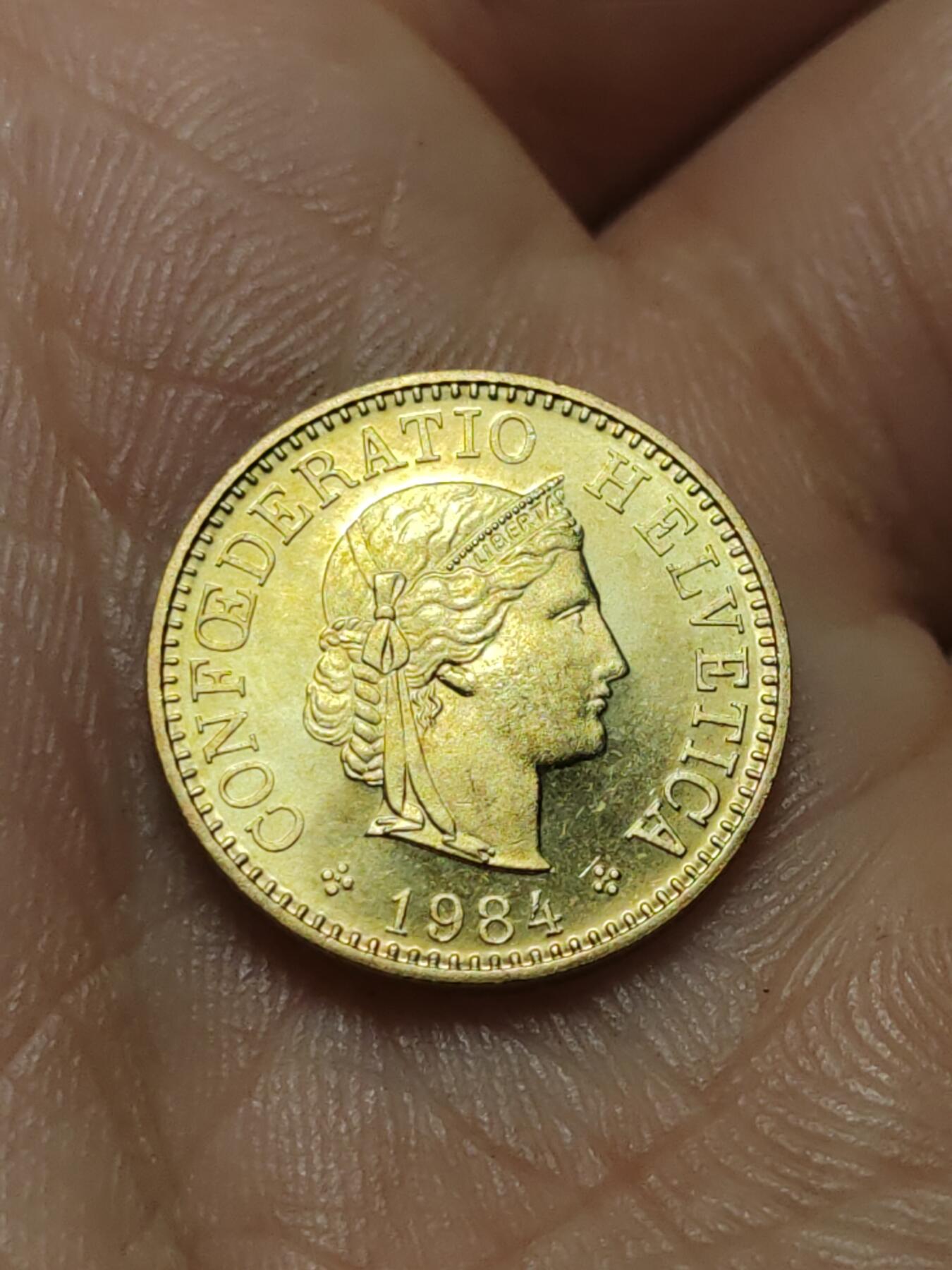 2026年第四十三场(总第二百一十二场）外国好品散币场(免佣金) 好品–瑞士🇨🇭1984年5生丁(第五版，无标版)