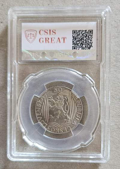 【币将精彩】世界钱币拍卖拍卖（2026-4-22） 捷克194年斯大林50克朗银币信泰评级