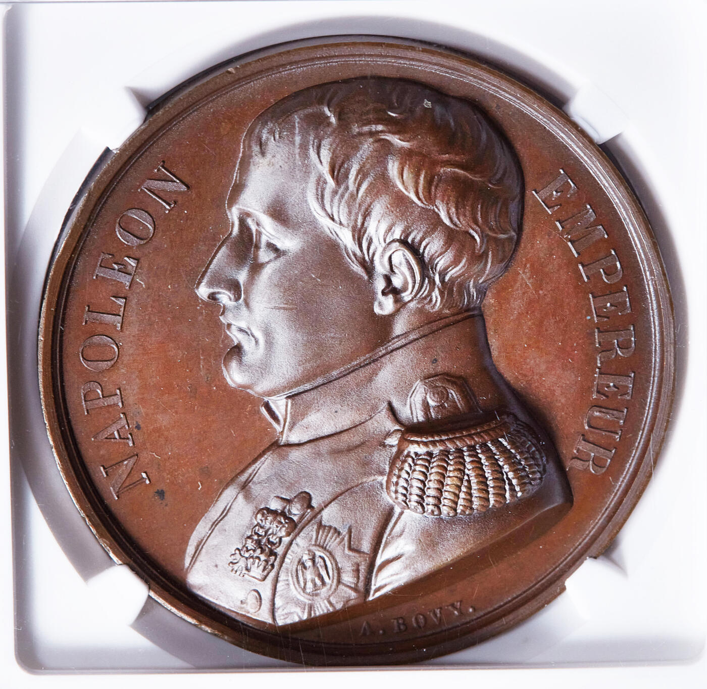 【俄甄集藏】满园春色-2026年(051)04-22星期三 晚 19:30 全场包邮 法国1840年纪念拿破仑遗体归葬法国大铜章，NGC MS65，高浮雕，巧克力包浆，类精制底板，高分难得