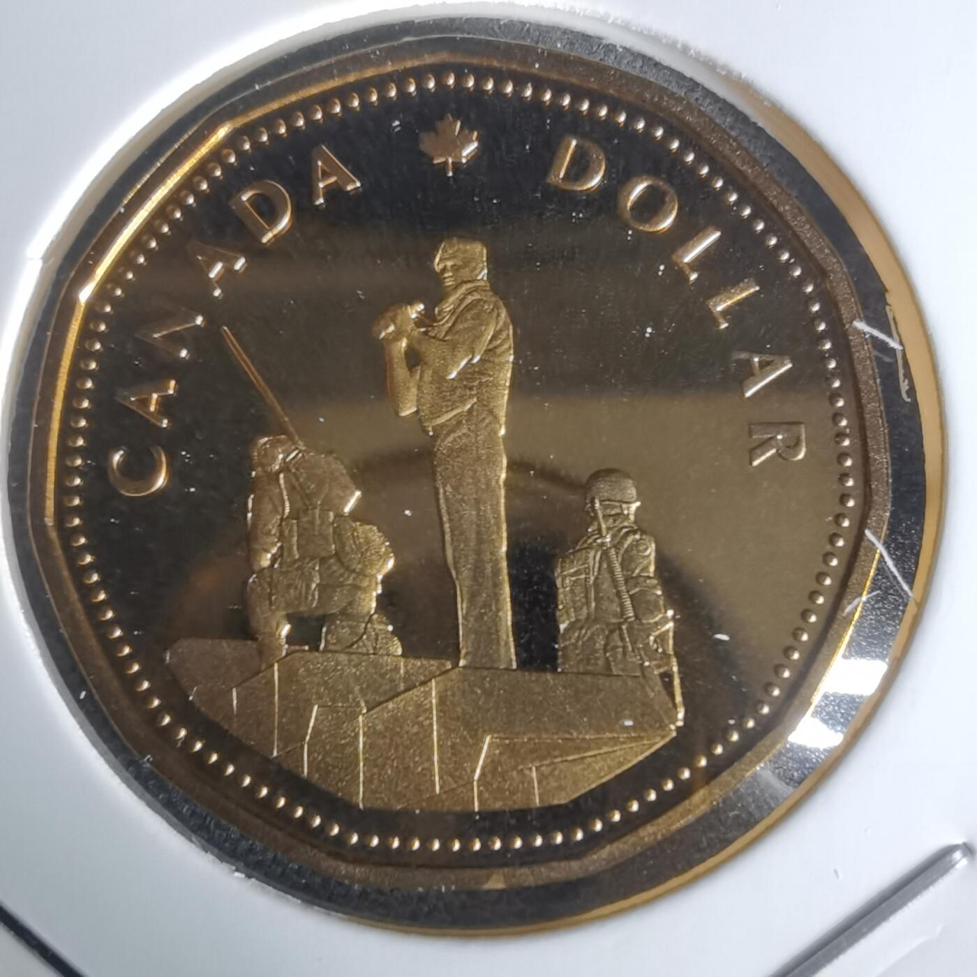 沼泽如烟--第1050场 加拿大1995年一元精制币