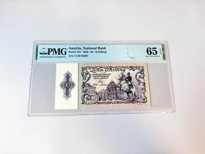 【Blue Auction】世界纸币精拍第808期——18级TOP拍卖/信誉/品质/专业/高效💫 - 【p127】奥地利 1950年10先令 PMG65EPQ 