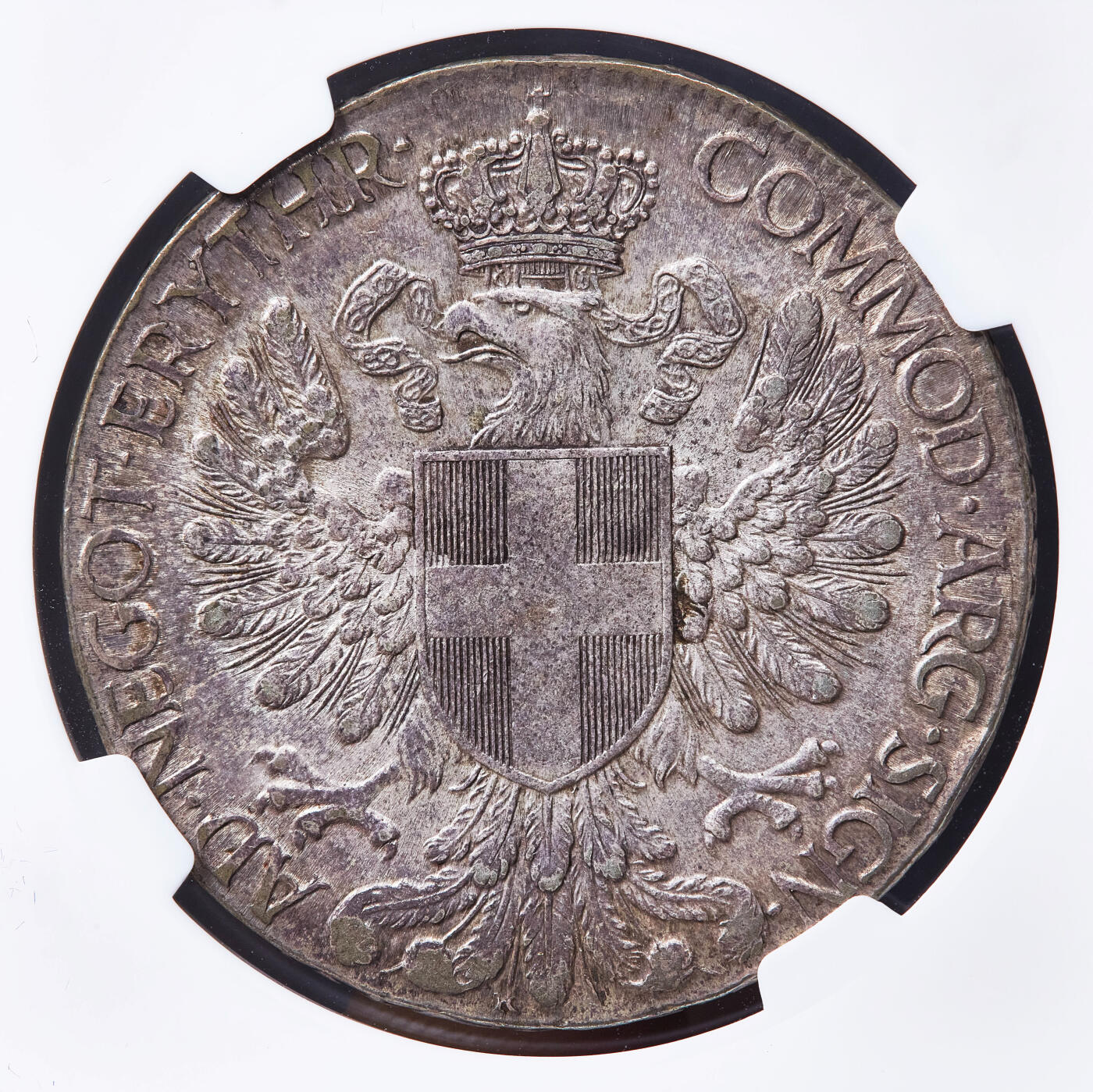 【俄甄集藏】满园春色-2026年(051)04-22星期三 晚 19:30 全场包邮 意属厄立特里亚1918年R版威尼斯女神（海神妻子安菲特里忒演变的拟人化形象）1泰勒大银币，NGC AU50，罗马造币厂，黄油彩包浆，底光犹存，名誉品种