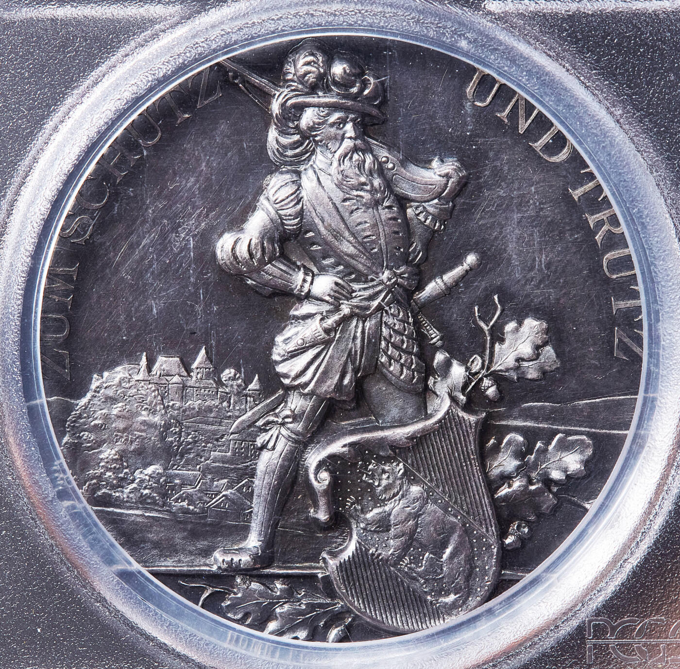 【俄甄集藏】满园春色-2026年(051)04-22星期三 晚 19:30 全场包邮 瑞士1891年纪念伯尔尼-布格多夫射击节大银章，PCGS SP63，酱彩包浆，高浮雕，天使丘比特，冠军分，经典品种