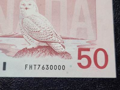 4月11号晚上8点 中外纸币自动截拍第55场 - 7630000狮子号 加拿大50几乎全新