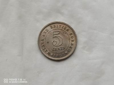 硬币十银币 - 1961年英属马来5分