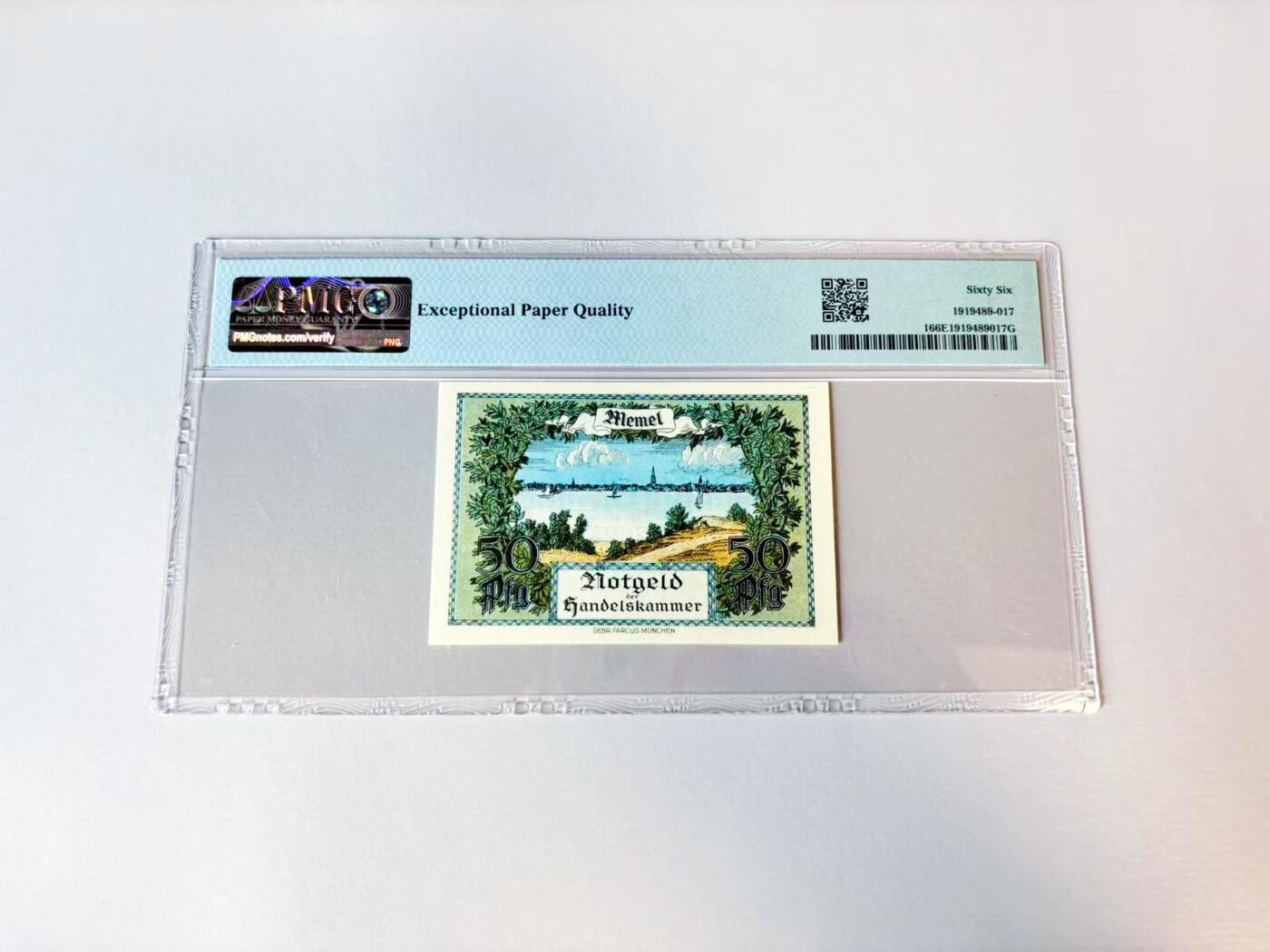【Blue Auction】世界纸币精拍第808期——18级TOP拍卖/信誉/品质/专业/高效💫 【p1】梅梅尔 1922年1/2马克 PMG66EPQ