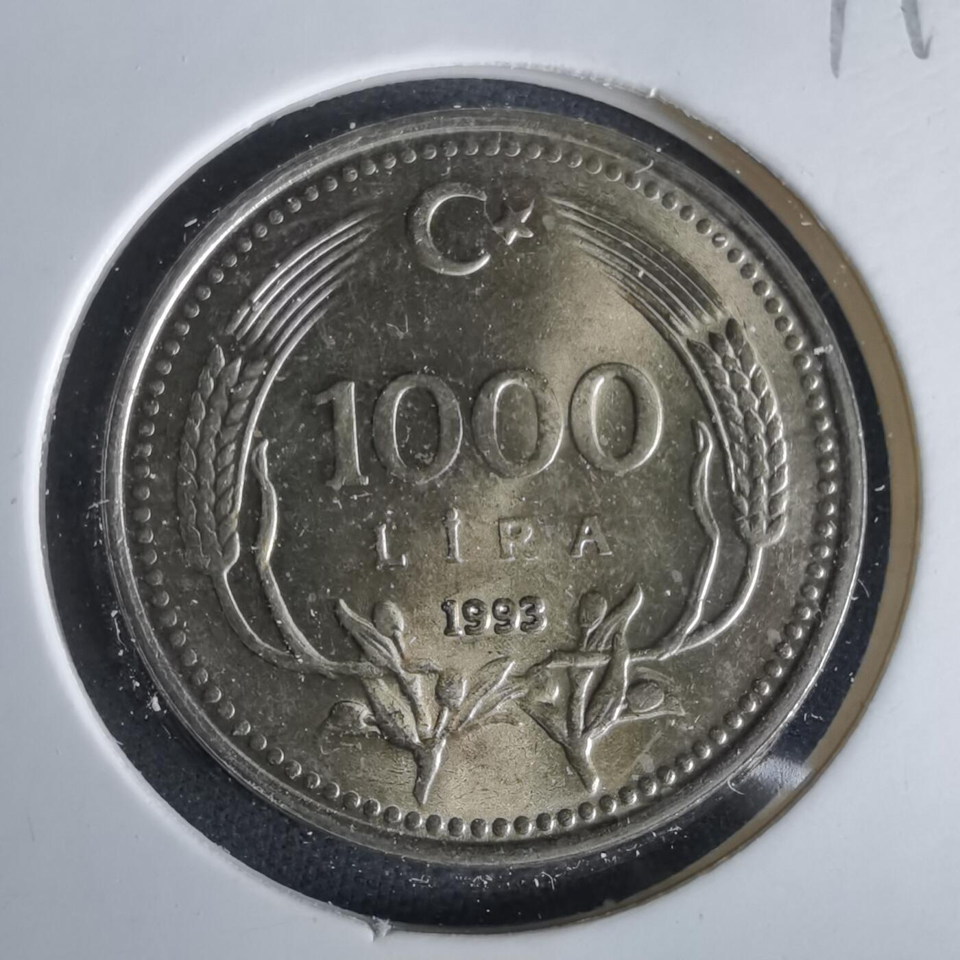 沼泽如烟--第1049场 土耳其1993年1000里拉