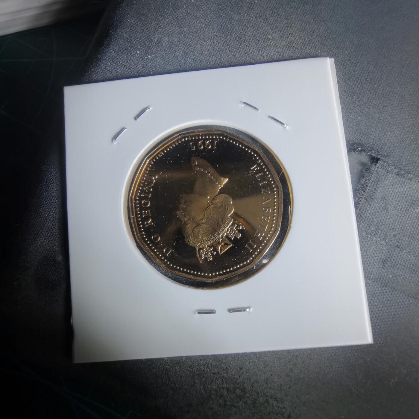 沼泽如烟--第1050场 加拿大1995年一元精制币