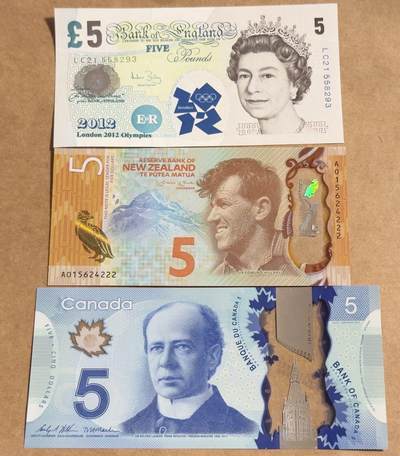 【礼羽收藏】🌏世界钱币拍卖第132期 - 新西兰加拿大英格兰三张全新unc品相