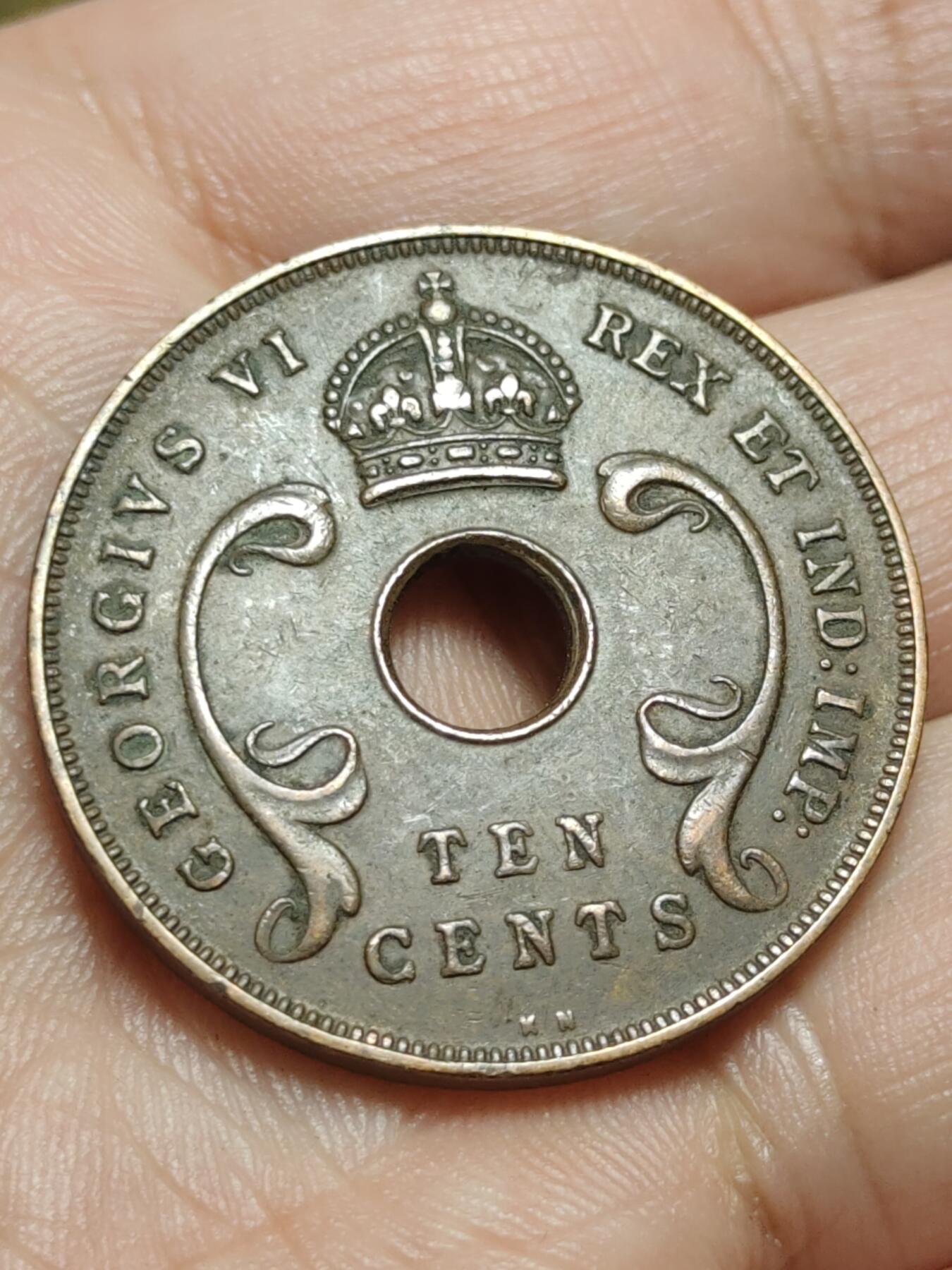 2026年第四十三场(总第二百一十二场）外国好品散币场(免佣金) 英属东非1937年10分(乔治六世加冕年，第一版首发年，KN标金斯诺顿厂造)