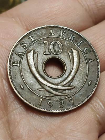 2026年第四十三场(总第二百一十二场）外国好品散币场(免佣金) - 英属东非1937年10分(乔治六世加冕年，第一版首发年，KN标金斯诺顿厂造)