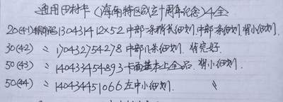 公藏第63期裸卡拍卖 通用田村新卡（CNT-43  海南特区成立十周年）4全品相钢印码见描述。