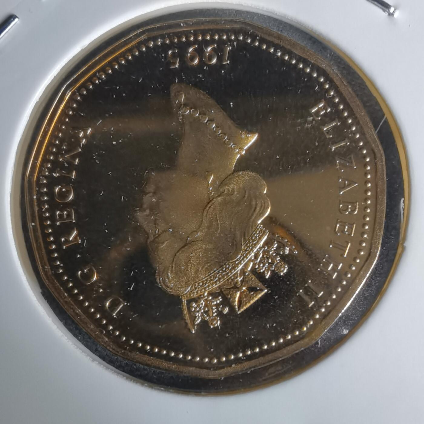 沼泽如烟--第1050场 加拿大1995年一元精制币