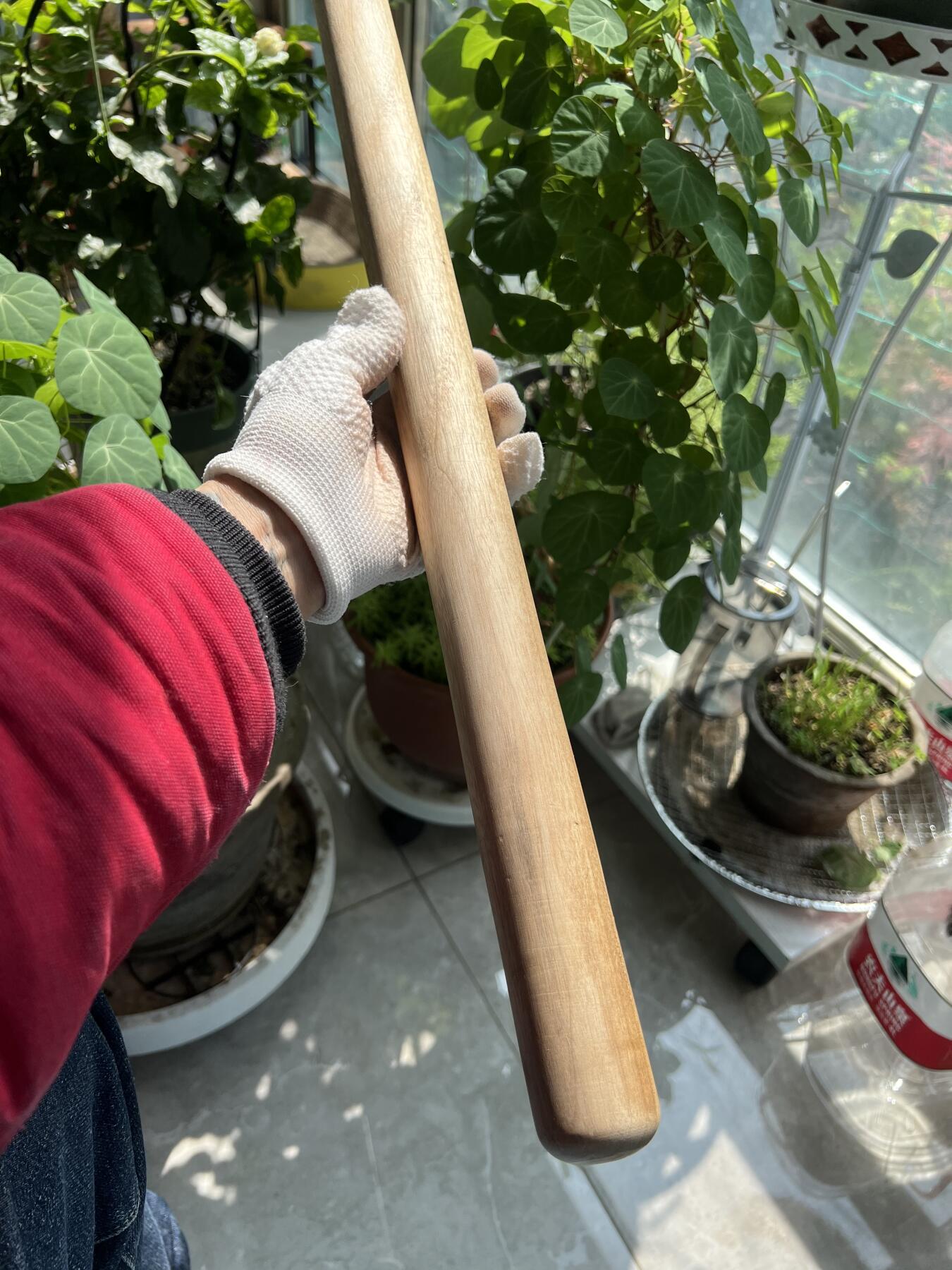 零元拍：金丝楠擀面杖文玩棍，无漆无蜡，尺寸约：60/4CM