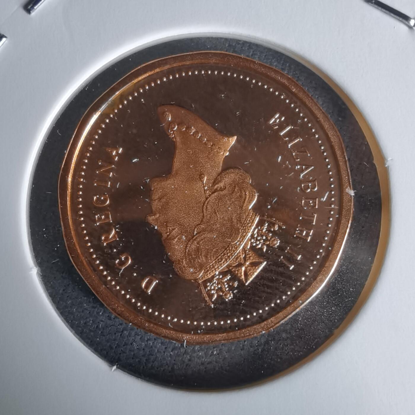 沼泽如烟--第1050场 加拿大1995年一分精制币