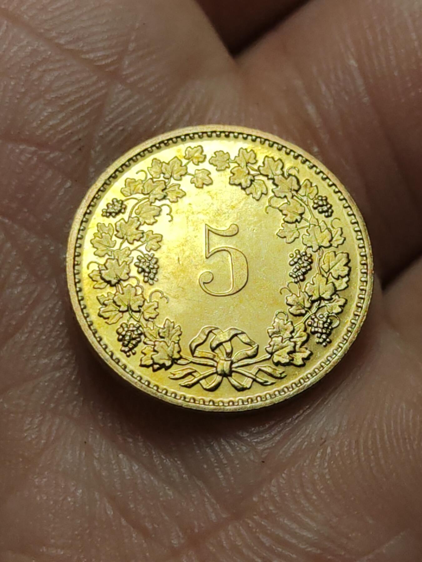 2026年第四十三场(总第二百一十二场）外国好品散币场(免佣金) 好品–瑞士🇨🇭1984年5生丁(第五版，无标版)