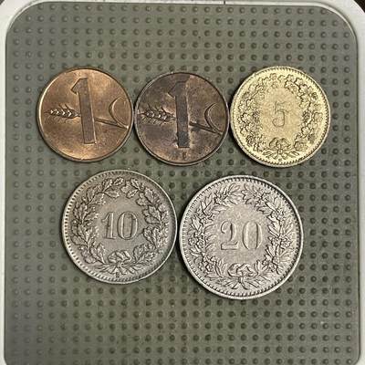 2026年第44场各国散币拍卖（总第194场） - 瑞士5枚