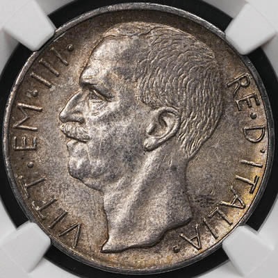 修遠堂世界钱币第111期 - NGC MS62  1927年意大利马车10里拉银币