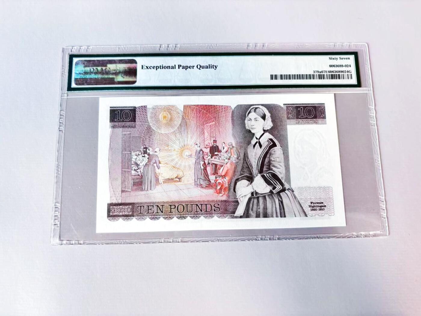 【Blue Auction】世界纸币精拍第808期——18级TOP拍卖/信誉/品质/专业/高效💫 【无47】英国 D序列 1975-80年10镑 PMG67EPQ 