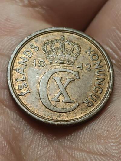 2026年第四十三场(总第二百一十二场）外国好品散币场(免佣金) - 丹属冰岛王国1942年2奥拉(克里斯蒂安十世时期第二版，关门年仅发行2年)