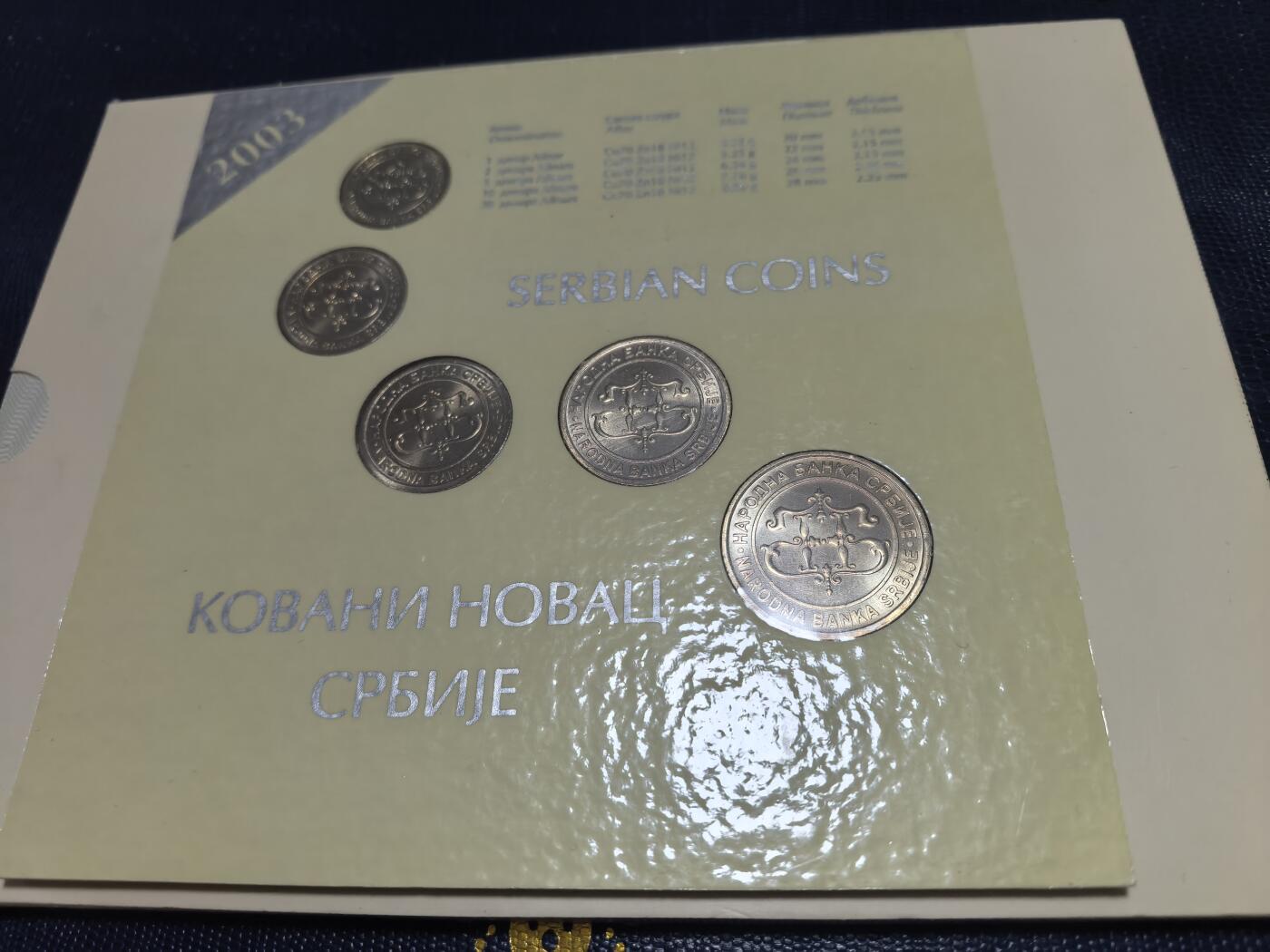 长老汇马年精选第十七场拍卖 2003塞尔维亚5枚清年份套币，卡装