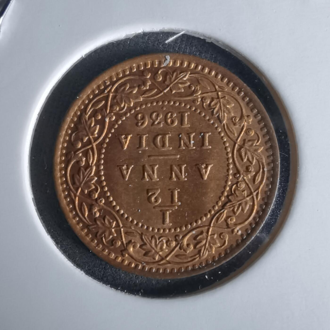 沼泽如烟--第1050场 英属印度1936年十二分之一安娜