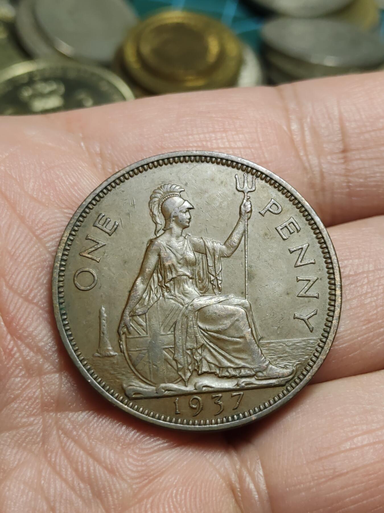 2026年第四十三场(总第二百一十二场）外国好品散币场(免佣金) 英国🇬🇧1937年1便士(乔治六世加冕年，第一版首发年)