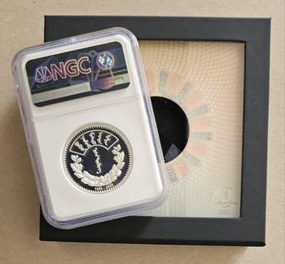【币将精彩】世界钱币拍卖拍卖（2026-4-22） NGC蒙古2025年货币发行100年纪念银币，纯银1盎司，发行量500枚，带证书包装，CIT制造，蒙古国家银行承销。 ​