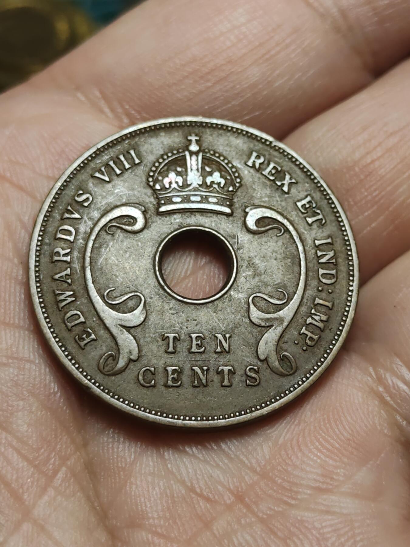 2026年第四十三场(总第二百一十二场）外国好品散币场(免佣金) 英属东非1936单年份10分(爱德华八世时期，无标版)