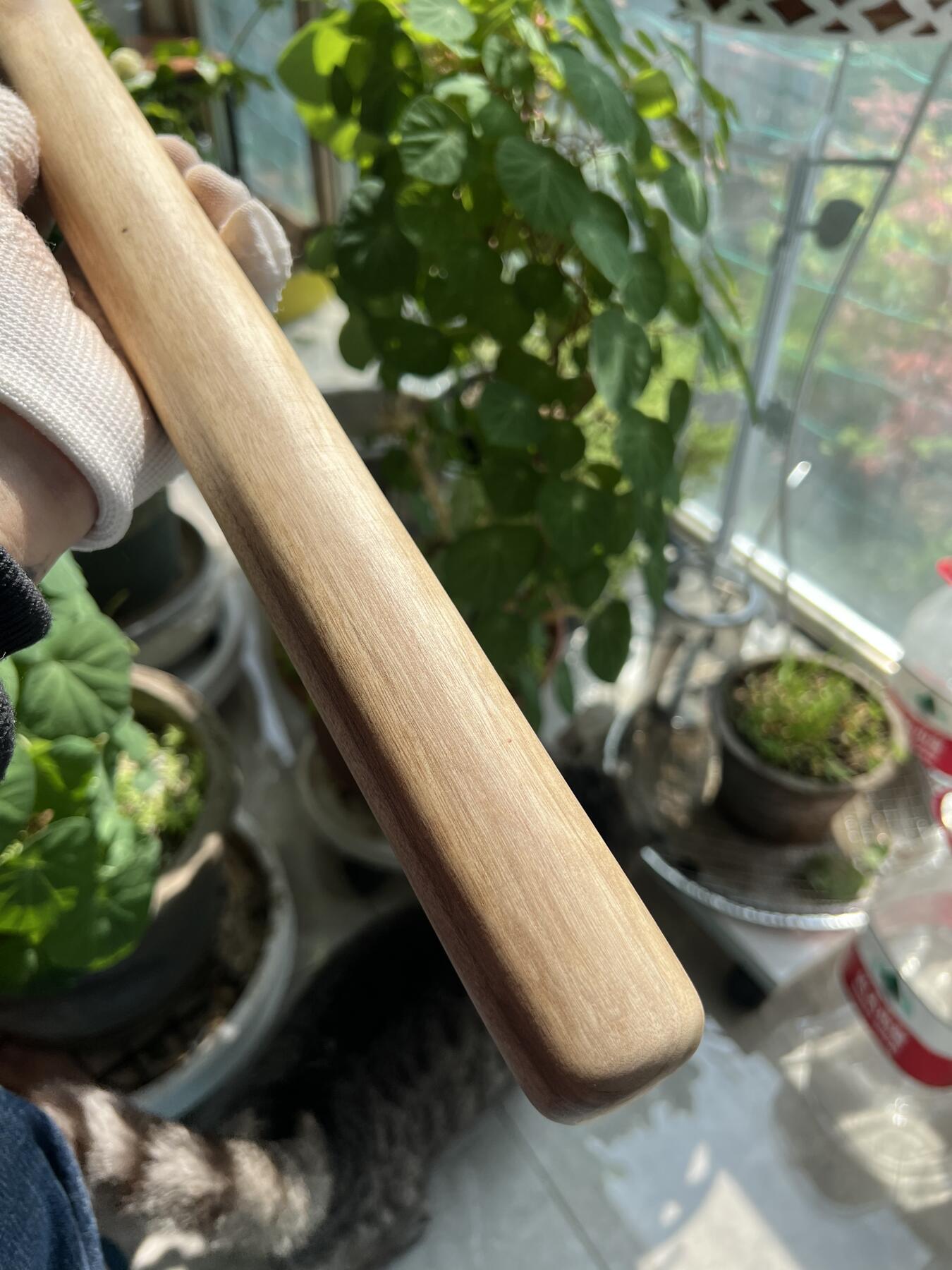 零元拍：金丝楠擀面杖文玩棍，无漆无蜡，尺寸约：60/4CM