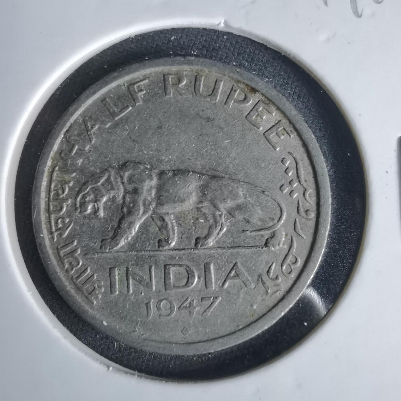 沼泽如烟--第1049场 英属印度1947年半卢比