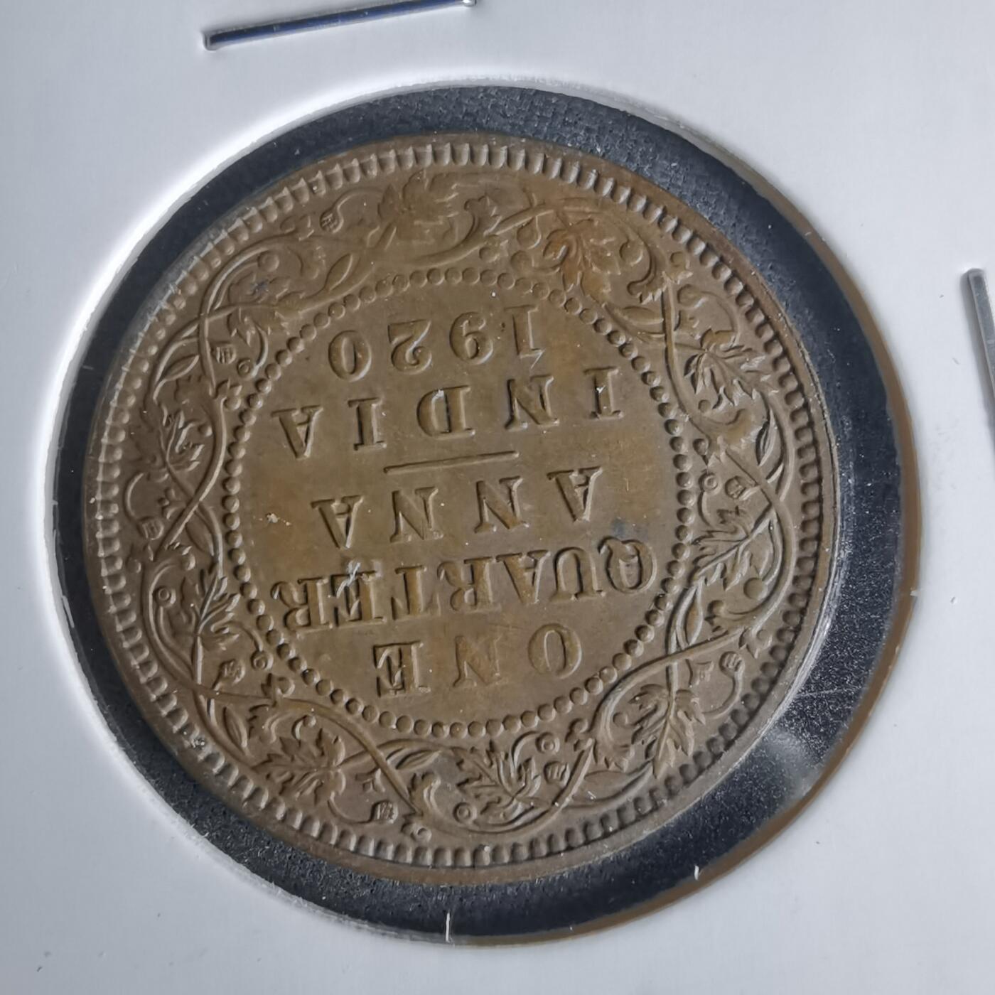 沼泽如烟--第1049场 英属印度1920年四分之一安娜