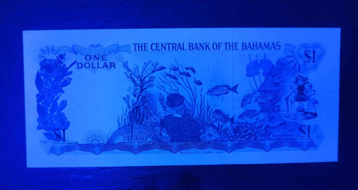 20260413期 【UNC】1973年巴哈马1元，背彩海底世界