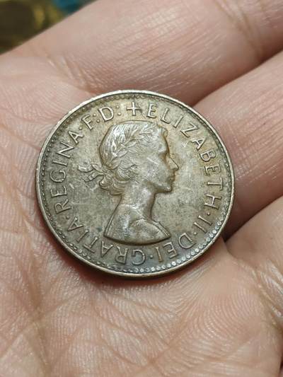 2026年第四十三场(总第二百一十二场）外国好品散币场(免佣金) - 澳大利亚🇦🇺1959年1/2便士(伊丽莎白二世青年桂冠第二版)