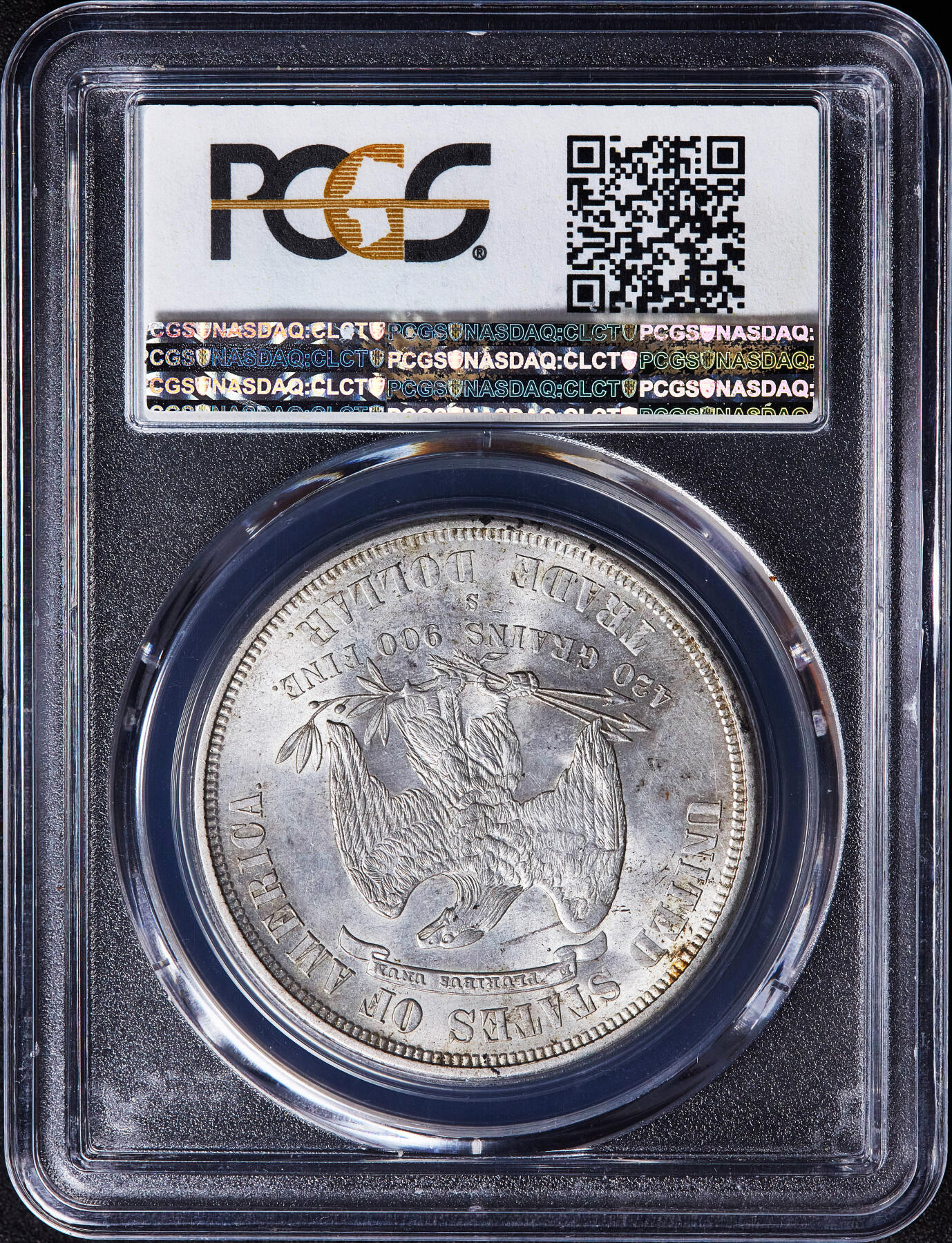 【俄甄集藏】满园春色-2026年(051)04-22星期三 晚 19:30 全场包邮 美国1875年S版拿花1美元大银币，PCGS UNCD，转光品相，名誉品种