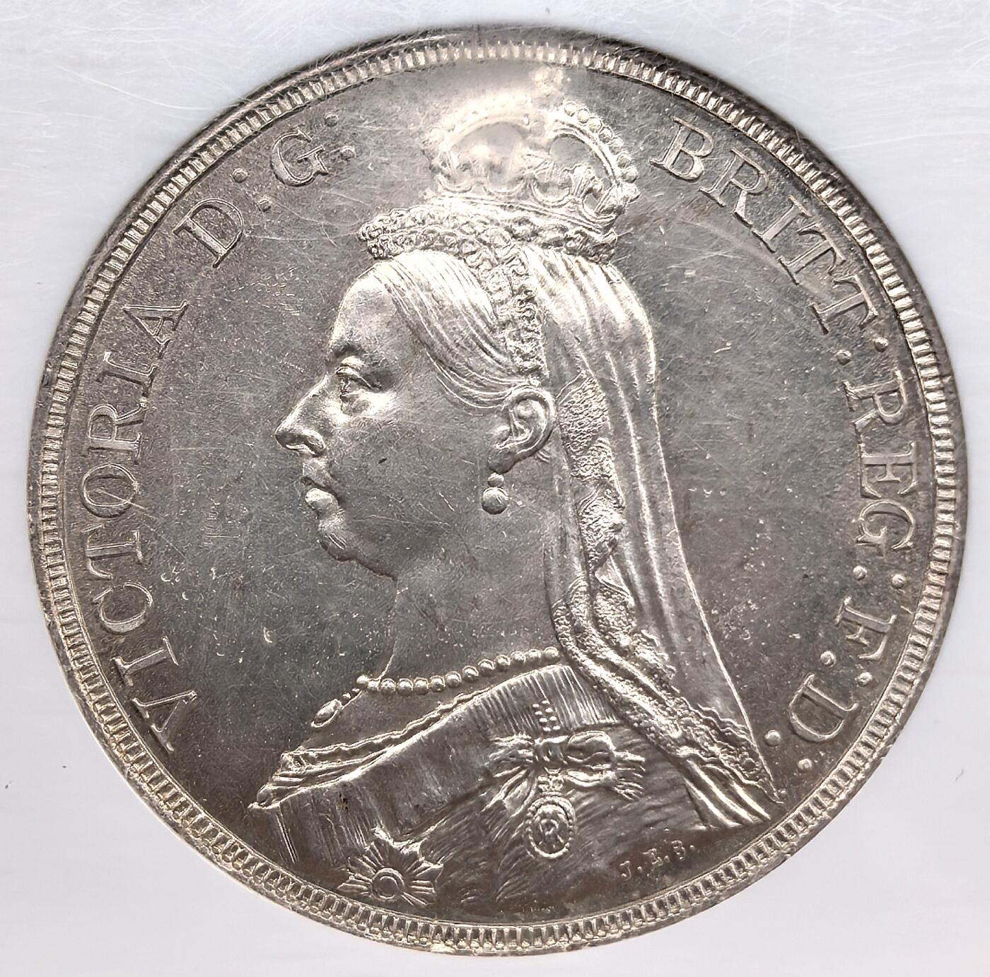 凡希社世界钱币微拍第三百二十二期 1887英国老维高冠克朗NGC-MS63