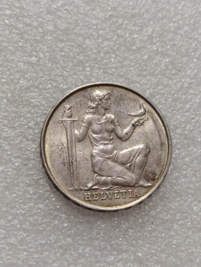 天下钱庄专场欢迎参拍 - 1936瑞士女神5法郎银币