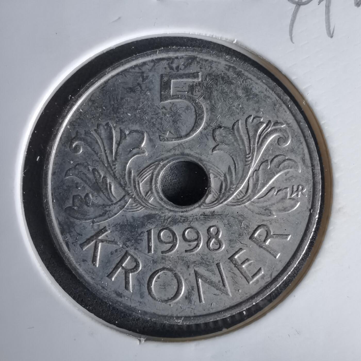 沼泽如烟--第1049场 挪威1998年5克朗