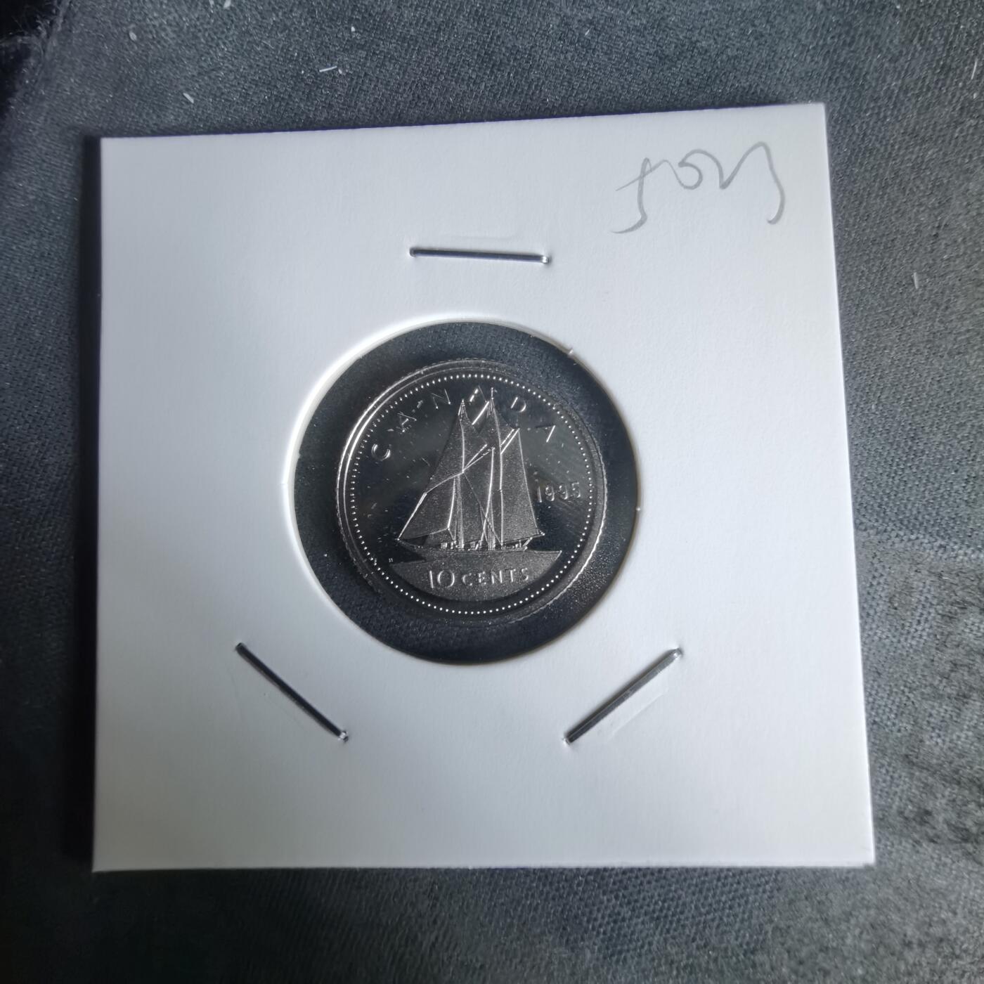 沼泽如烟--第1050场 加拿大1995年十分精制币