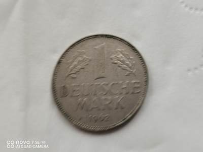 硬币十银币 - 1962年德国1马克