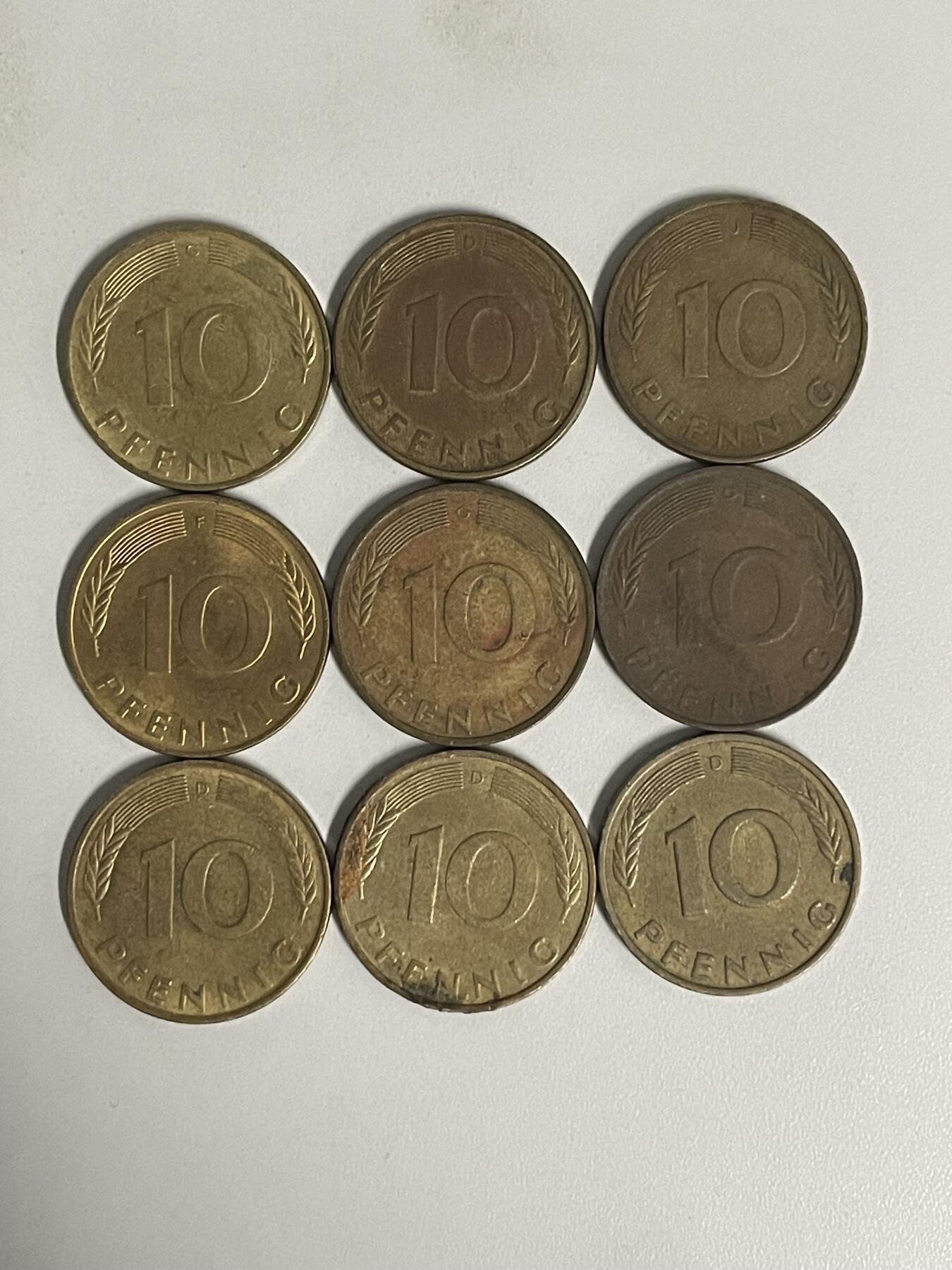 2026年第44场各国散币拍卖（总第194场） 德国10芬尼9枚