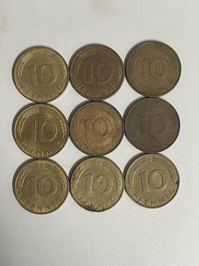 2026年第44场各国散币拍卖（总第194场） - 德国10芬尼9枚