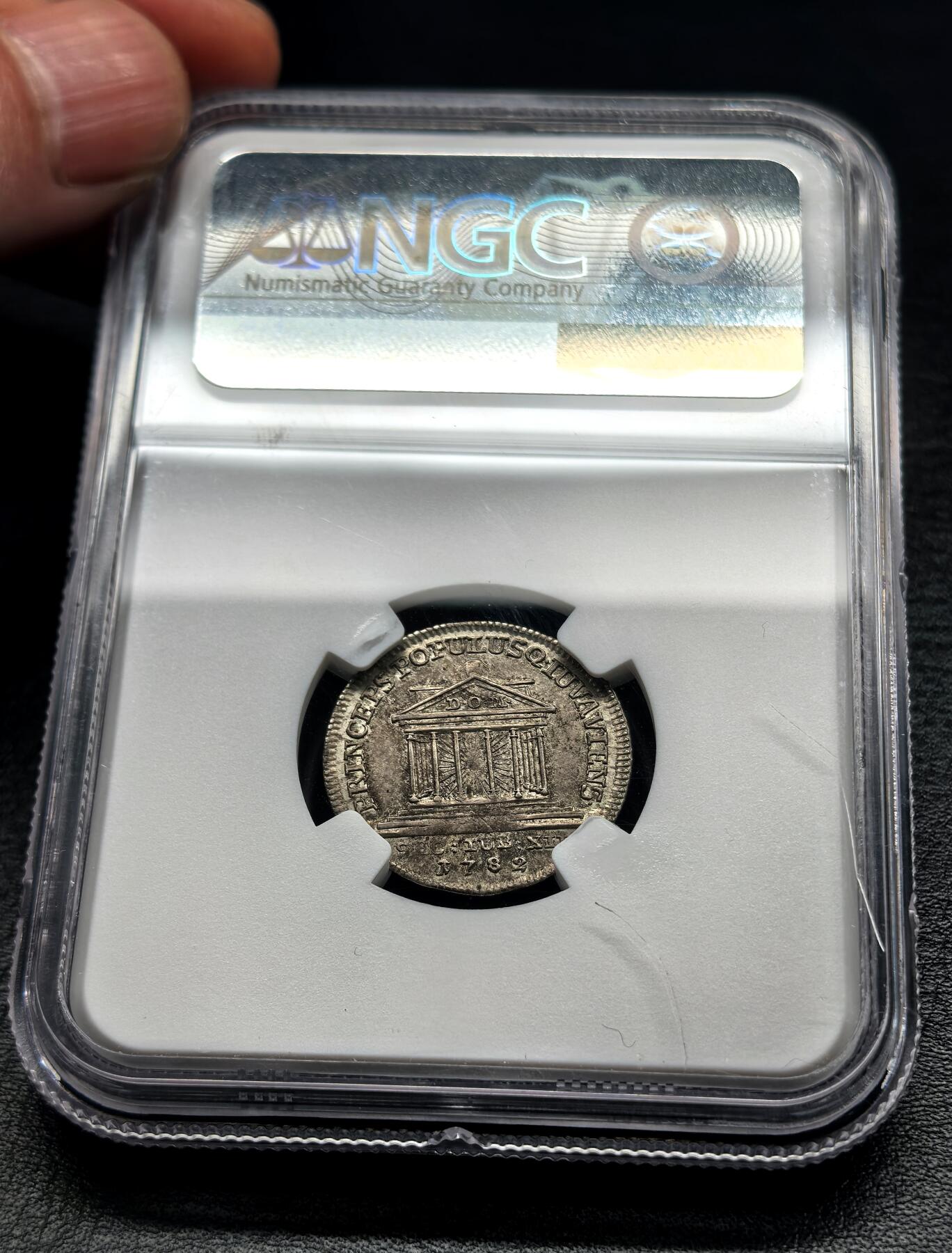 凡希社世界钱币微拍第三百二十二期 1782M奥地利萨尔茨堡主教区杜卡特金币银质错铸币NGC-MS62